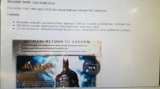batman arkham hd collection leak 550x306 جزئیات جدیدی از Batman Arkham HD Collection به بیرون درز کرد